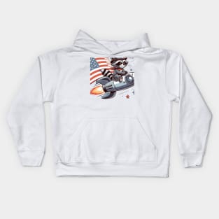 A Whimsical Tribute to American Culture in Cartoon Style Kids Hoodie